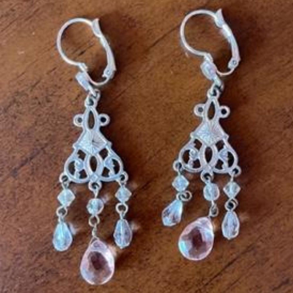 Faux Crystal Dangle Earrings